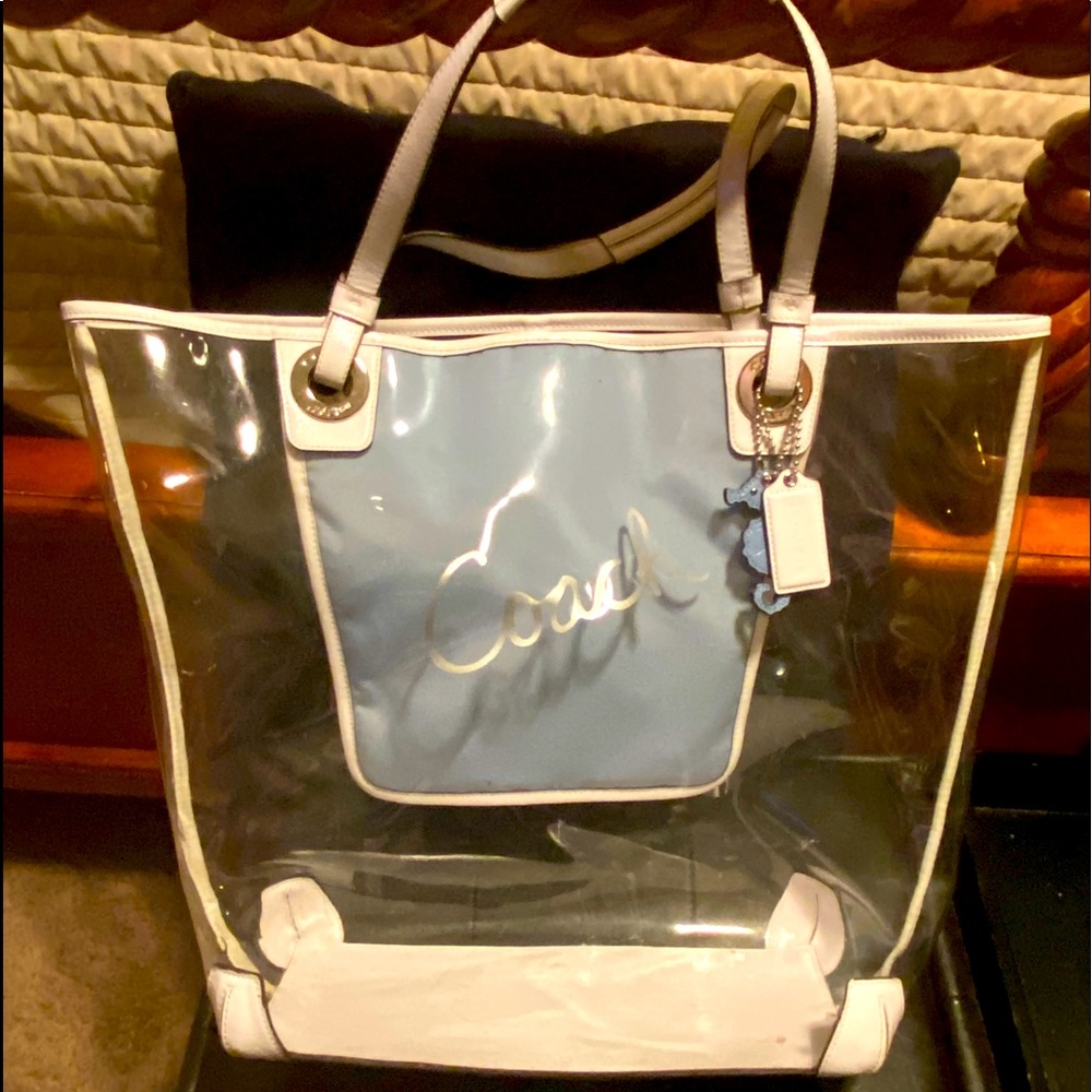 Clear Coach Tote -Well Kept/Gently Used